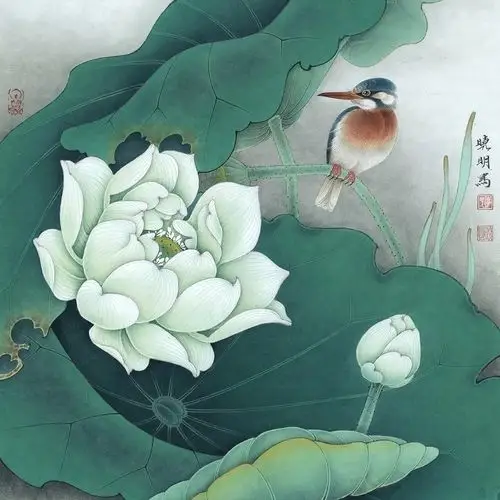 李晓明工笔荷花作品选(下)