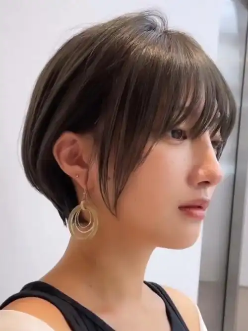 女生超短发分享减龄修颜挂耳刘海短发