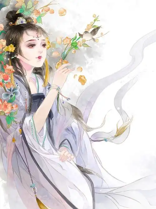 古风插画图寂山有饮