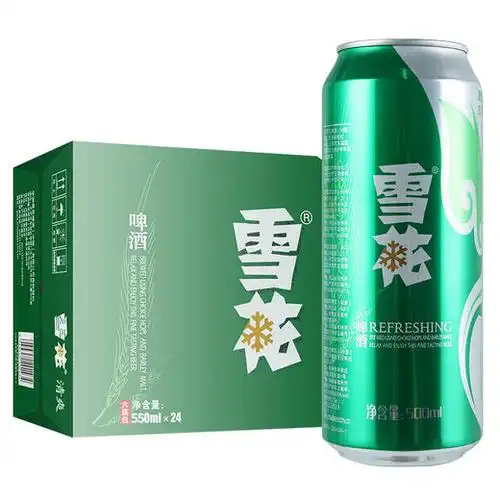 啤酒雪花清爽听500ml12听