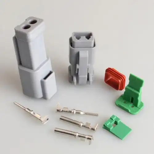 dt04-2p汽车连接器防水接插件dt06-2s对接端子线束插头带线