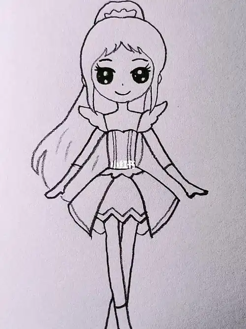 简笔画美少女来了简笔画美少女文化绘画