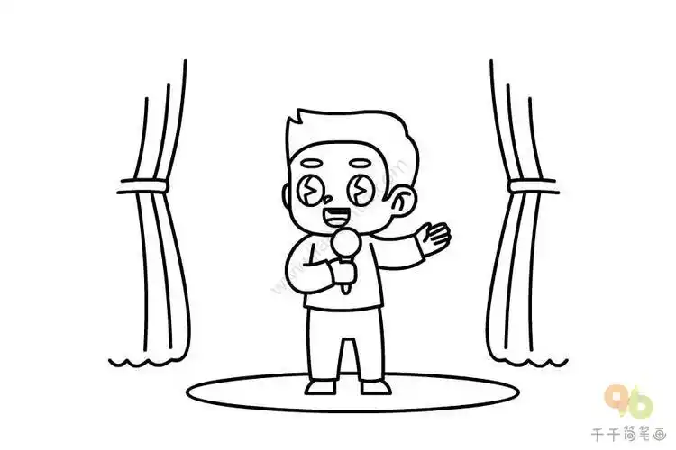 元旦联欢会简笔画