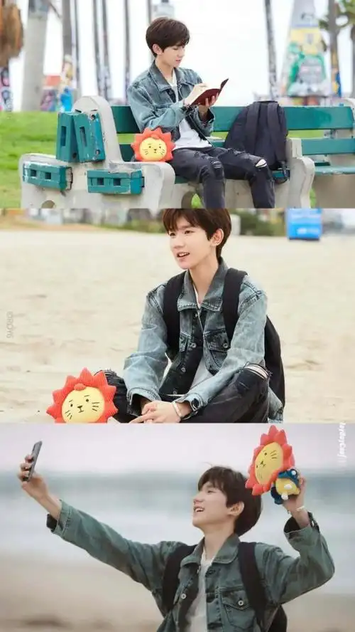 王源三宫格壁纸图