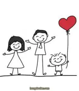 爸爸妈妈和我!超级简单画卡通一家人简笔画大全