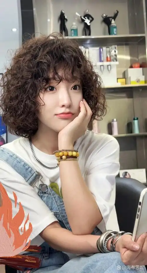 短发羊毛卷无敌可爱那种复古小卷好打理