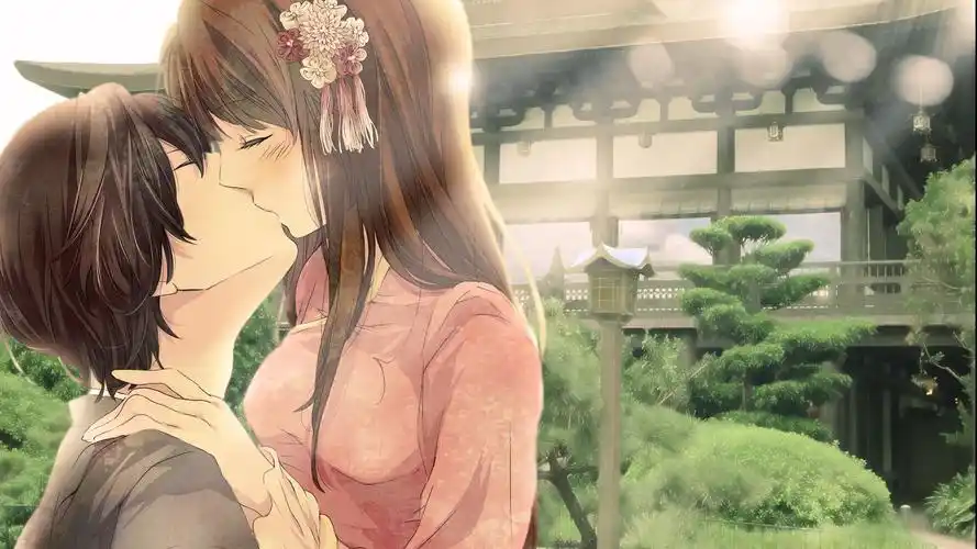 浪漫情侣亲吻动漫图片1高清壁纸下载