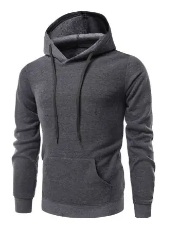 男士秋冬卫衣ew men s autumn and winter pure hoodie jacke 深灰色