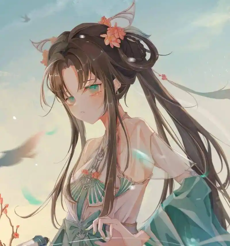 动漫女生头像超绝唯美的粉色系古风头像