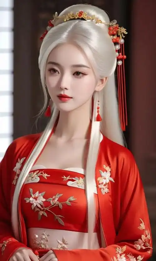 爽心丨绝美白发古风来袭丨养眼美女