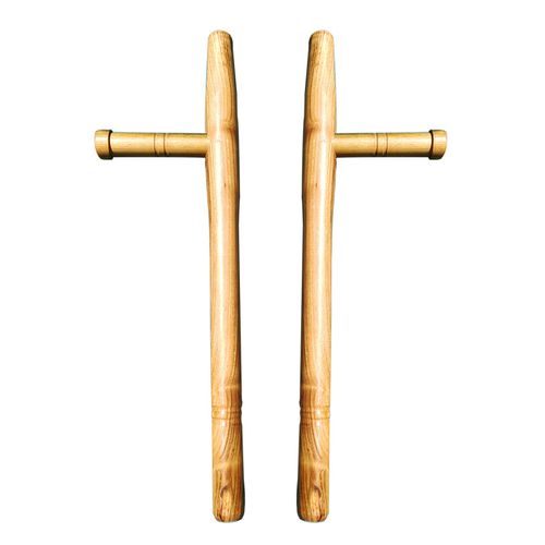 武术双拐浮萍丁字拐棍拐子武器东方棍木制兵器更多武术装备