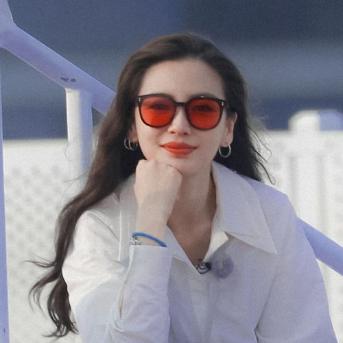 奔跑吧杨颖跑男baby同款红色墨镜眼镜杨颖太阳眼镜粉色anglebaby