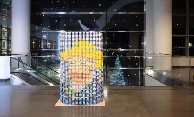 美陈罐头创意雕塑展