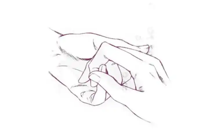 牵手图片,情侣十指紧扣牵手图片手绘图素材 | 手绘素材 | 5idiy