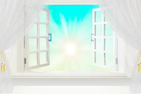 窗户的阳光图片