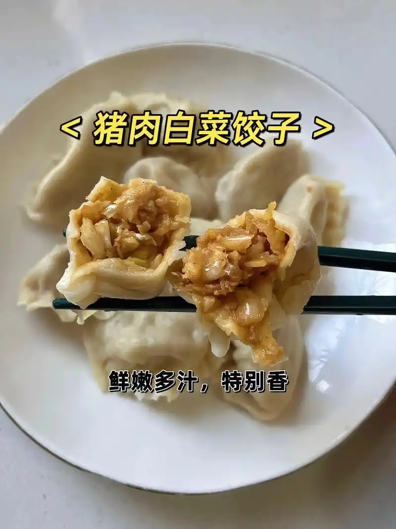 白菜猪肉馅饺子.教你调出美味的饺子陷99|||冬天真的少不了 - 抖音