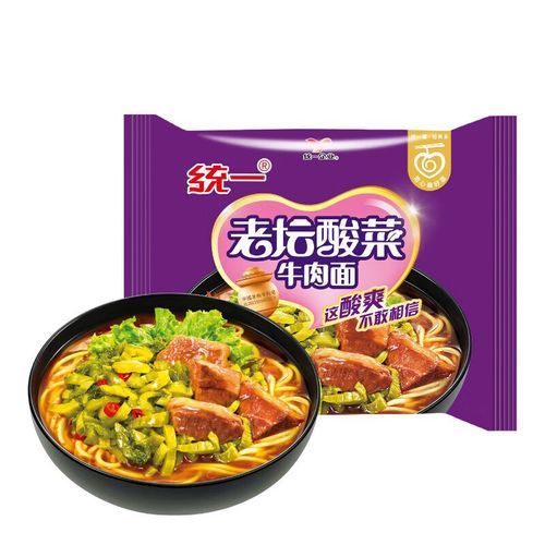 统一方便面 夜宵泡面 速食面 多口味袋装 整箱 老坛酸菜牛肉面 121g*