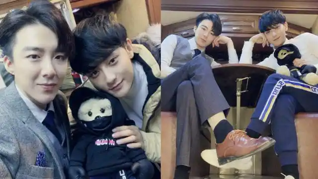 热闹都是他们的? 黄子韬晒与摩登兄弟合照:下雨天穿秋裤