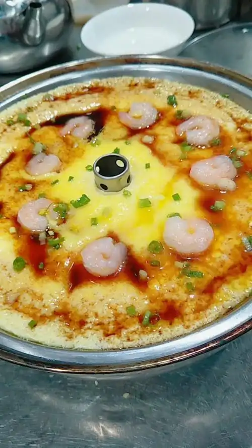 杆子哥的美食#鲜虾蒸水蛋.