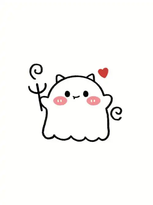 手残党学简笔画附教程73可爱鬼出没