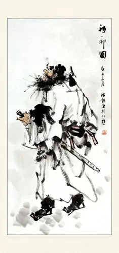 国画钟馗驱邪图