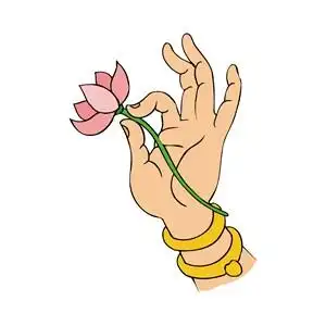 佛手png矢量莲花手拿一朵莲花图片zip