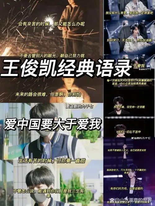 王俊凯经典语录
