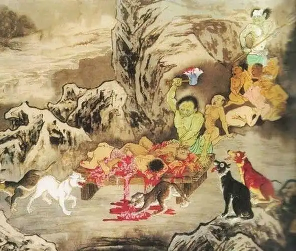 劈身下油锅 图说十八层地狱里的酷刑