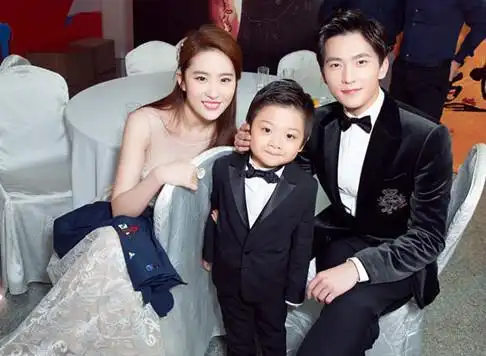 刘亦菲全家人颜值(刘亦菲一家五口全家福)(1)