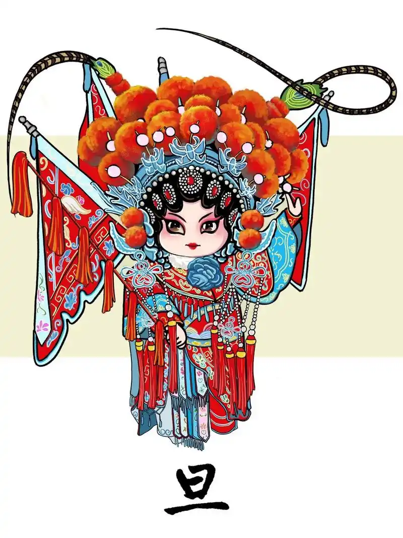 豫剧旦角穆桂英挂帅 已参赛 豫剧旦角穆桂英挂帅q版人物绘画 宣传中原