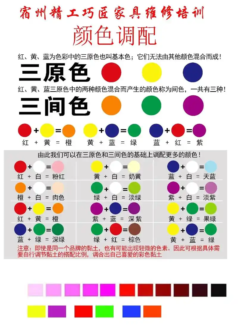 调色参考表#抖音小助手 #dou小助手 #家具维修 #调色教程