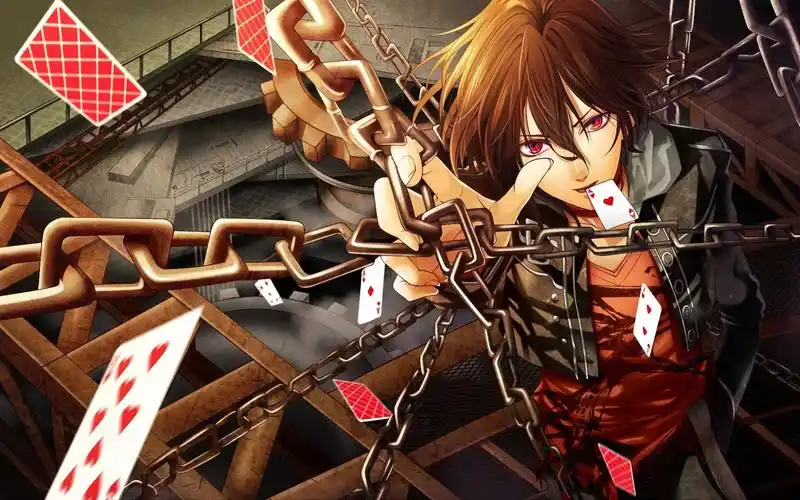 动漫扑克牌帅哥魔术师电脑壁纸下载