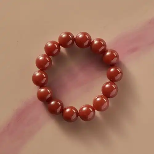 新店特惠明星同款红玛瑙佛珠单圈手串转运圆珠散珠珠串手链饰品