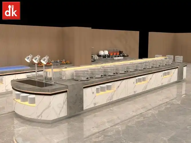 海丰县永泰凯旋会大酒店自助餐台效果图移动餐台布菲台