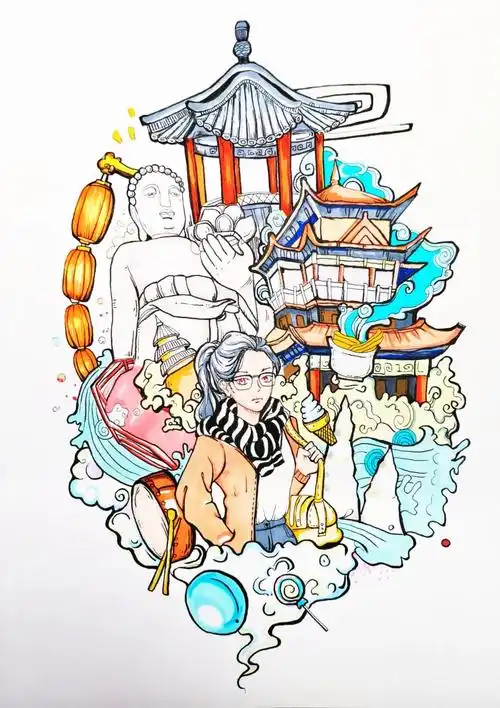 赤峰学院美术学院2019级视觉传达设计专业创意插画与图案设计课程教学