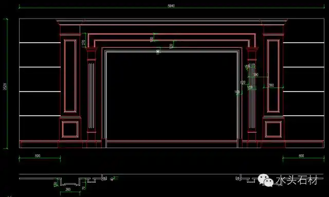 千金难买!85套石材背景墙的cad设计图,速速收藏!