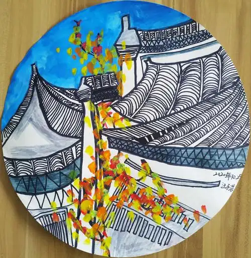 汪子浩《秋日古镇》