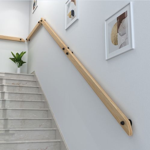 简约欧式实木楼梯护栏扶手酒吧靠墙通道个性现代走廊阁层家用防滑