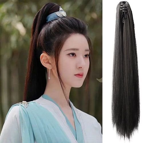 古风男女造型汉服抓夹马尾古代书生玉米须发片造型古装男马尾假发