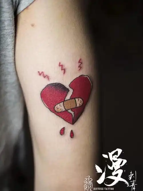 心碎_纹身图案手稿图片_逸的纹身作品集