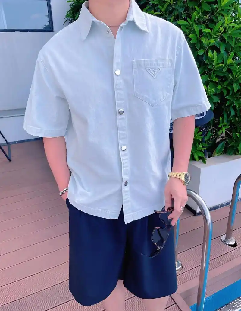 prada普拉达牛仔短袖外套!男女同款.prada普拉达20 - 抖音