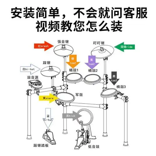 魔鲨dd525电子鼓电架子鼓家用电成人初学者专业儿童电子鼓