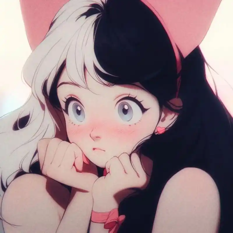 黑白发色又来啰～|复古旧漫风女头像#03 我会根据姐妹们的投票反馈来