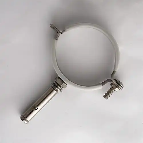 不锈钢管码 抱箍卡箍吊码 骑马卡扣管夹pvc套胶 管卡固定卡扣支架