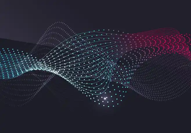 绚丽渐变线条色频率音频跳动科技感背景 minimal line background :