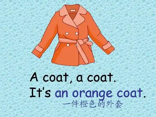 its an orange coat. 一件橙色的外套