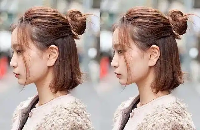 最新短发丸子头时尚界的常青树