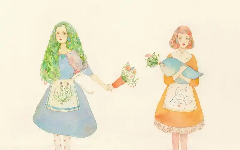 唯美手绘插画电脑桌面壁纸