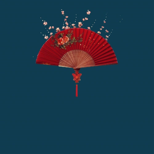 唯美文艺扇子背景