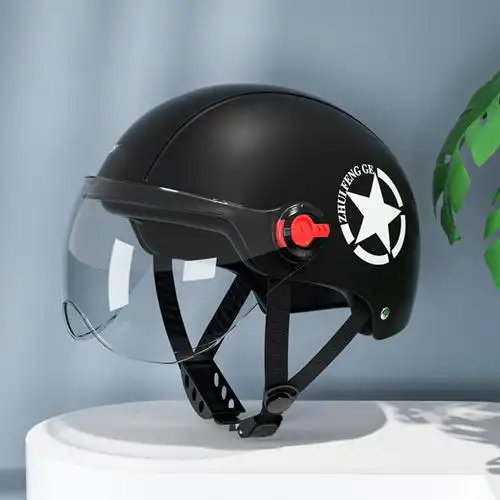 适用于电动车头盔男士夏季防晒安全帽电瓶车半盔女四季通用盔夏天